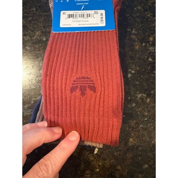 Adidas Originals Trefoil 3-Pack Crew Socks Men's Large Multicolor - Picture 6 of 7